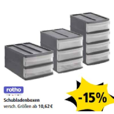 Rotho Schubladenboxen -15% PAGRO