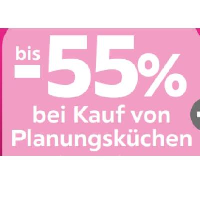 bis -55% bei Kauf von Planungsküchen mömax