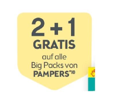 2+1 GRATIS auf alle Big Packs von PAMPERS BIPA