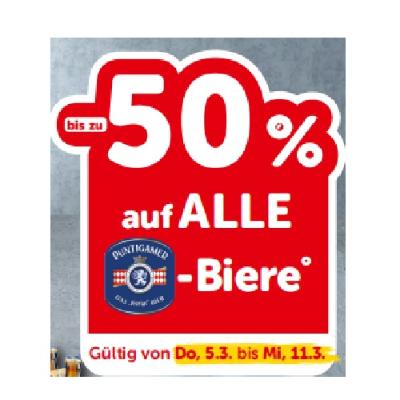bis zu -50% auf ALLE Puntigamer-Biere INTERSPAR