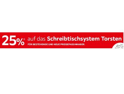 25% auf das Schreibtischsystem Torsten XXXLutz