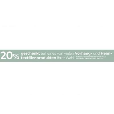 Bild von 20% geschenkt auf eines von vielen Vorhang- und Heimtextilienprodukten Ihrer Wahl XXXLutz