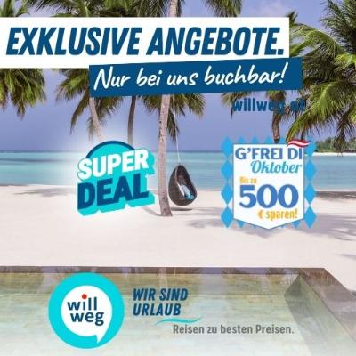 Exklusive Angebote- Nur bei willweg.at buchbar! 