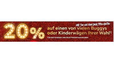 20% auf einen von vielen Buggys oder Kinderwägen Ihrer Wahl XXXLutz