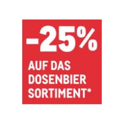 -25% AUF DAS DOSENBIER SORTIMENT METRO