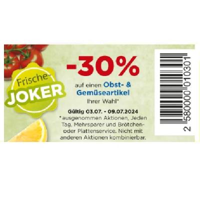 Promotion Bild von -30% auf einen Obst- & Gemüseartikel Ihrer Wahl Unimarkt