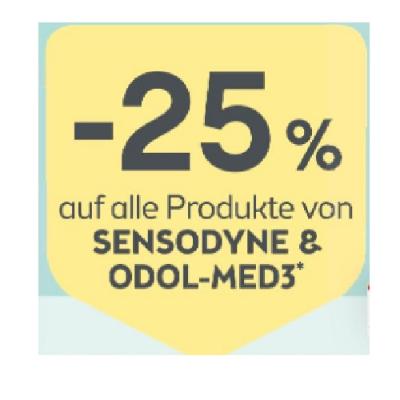 Bild von -25% auf alle Produkte von SENSODYNE  & ODOL-MED3 BIPA
