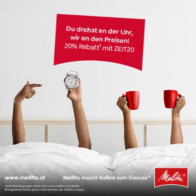 Spare 20% im Melitta® Online Shop: Aktion zur Zeitumstellung