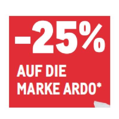 -25% AUF DIE MARKE ARDO METRO