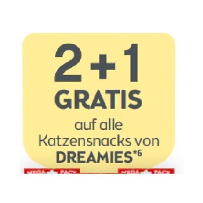 Promotion Bild von 2+1 GRATIS auf alle Katzensnacks von DREAMIES BIPA