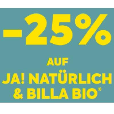 Promotion Bild von -25% AUF JA! NATÜRLICH & BILLA BIO BILLA PLUS