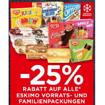Promotion Bild von -25% RABATT AUF ALLE ESKIMO VORRATS- UND FAMILIENPACKUNGEN Unimarkt
