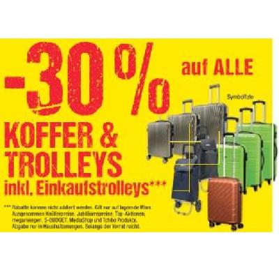Bild von -30% auf ALLE KOFFER & TROLLEYS inkl. Einkaufstrolleys Maximarkt
