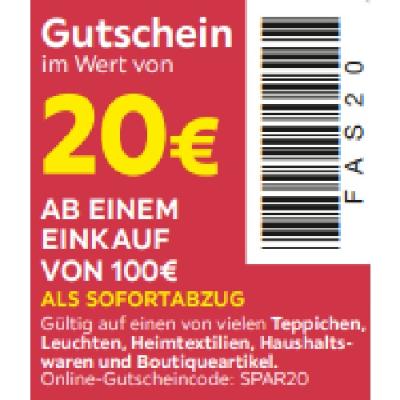 20€ AB EINEM EINKAUF VON 100€ ALS SOFORTABZUG Möbelix