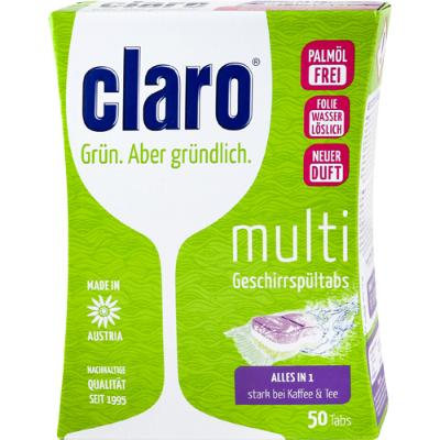 Promotion Bild von Claro Geschirrreiniger Tabs Öko div. Sorten, Preisangabe ohne MwSt. (Preis inkl. MwSt. 9,99 €), je 8,32 € METRO