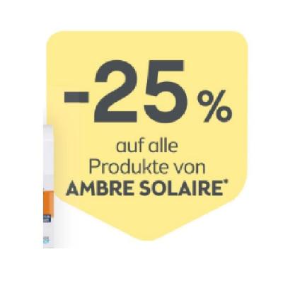 -25% auf alle Produkte von AMBRE SOLAIRE BIPA
