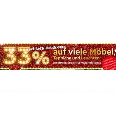 Promotion Bild von 33% auf viele Möbel, Teppiche und Leuchten VOM HERSTELLERLISTENPREIS XXXLutz