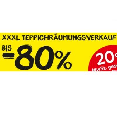 Promotion Bild von XXXL TEPPICHRÄUMUNGSVERKAUF BIS -80% XXXLutz