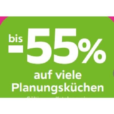 bis -55% auf viele Planungsküchen mömax