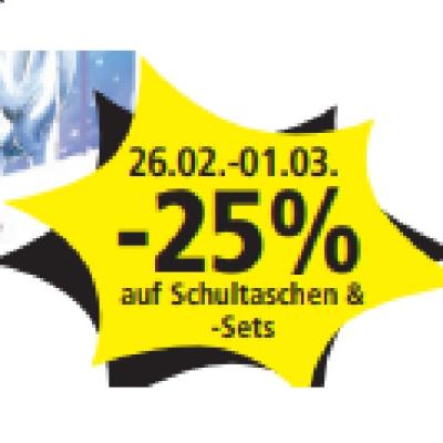 -25% auf Schultaschen & -Sets PAGRO & LIBRO