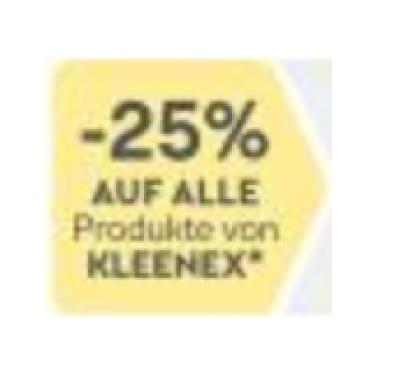 -25% AUF ALLE Produkte von KLEENEX BIPA