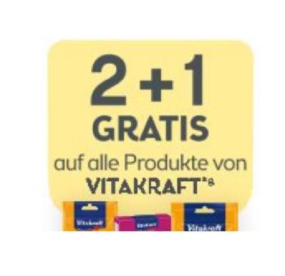 2+1 GRATIS auf alle Produkte von VITAKRAFT BIPA