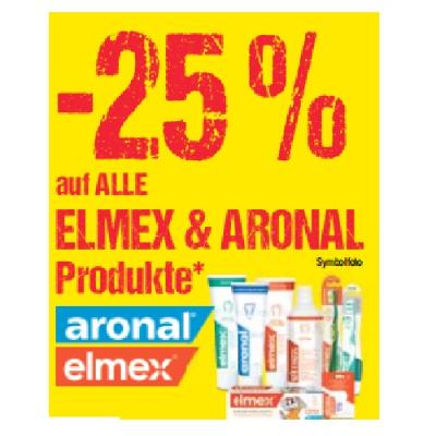 Promotion Bild von -25% auf ALLE ELMEX & ARONAL Produkte Maximarkt