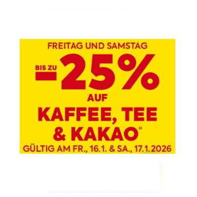 BIS ZU -25% AUF KAFFEE, TEE & KAKAO BILLA
