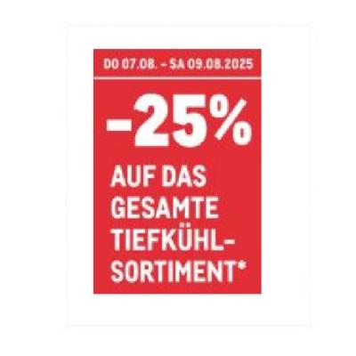 Bild von -25% AUF DAS GESAMTE TIEFKÜHL-SORTIMENT METRO