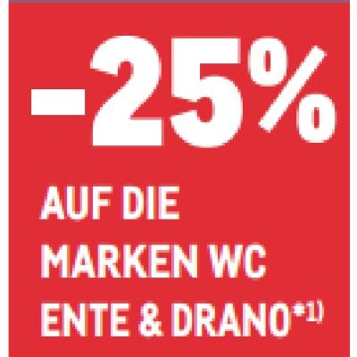 Promotion Bild von -25% AUF DIE MARKEN WC ENTE & DRANO METRO