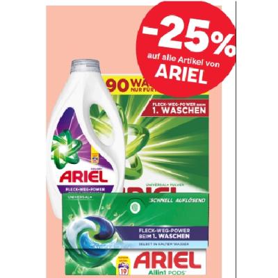 -25% auf alle Artikel von ARIEL MPREIS