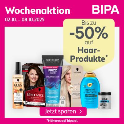 Wochenaktion: Bis zu -50% auf Haar-Produkte BIPA