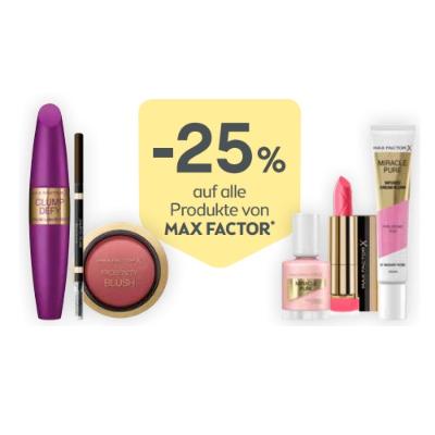 Promotion Bild von -25% auf alle Produkte von MAX FACTOR BIPA