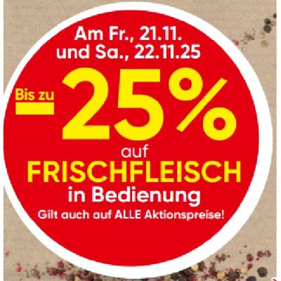 Bis zu -25% auf FRISCHFLEISCH in Bedienung SPAR