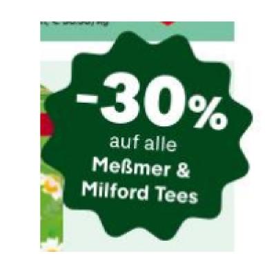 Bild von -30% auf alle Meßmer & Milford Tees MPREIS