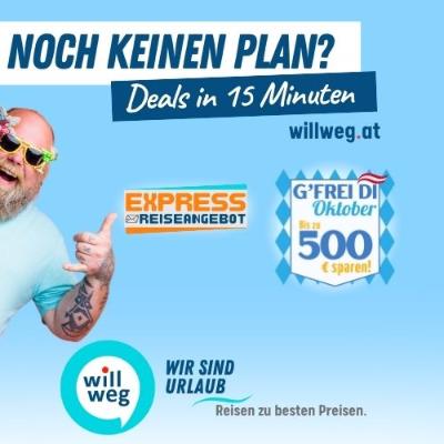 SUCHFAUl? Deals in 15 Minuten! willweg.at