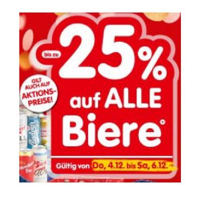 bis zu -25% auf ALLE Biere INTERSPAR 