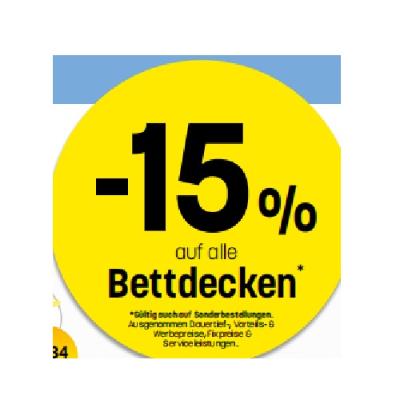 -15% auf alle Bettdecken Betten Reiter