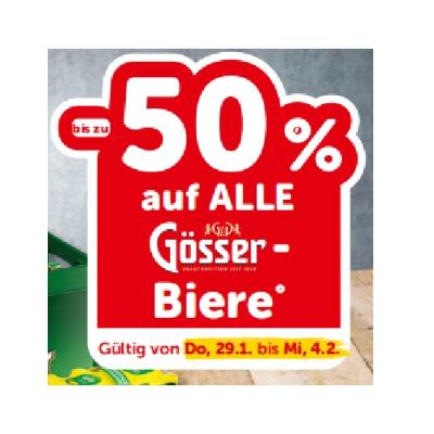 bis zu -50% auf ALLE Gösser-Biere INTERSPAR