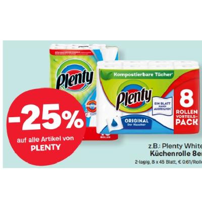 Bild von -25% auf alle Artikel von PLENTY MPREIS