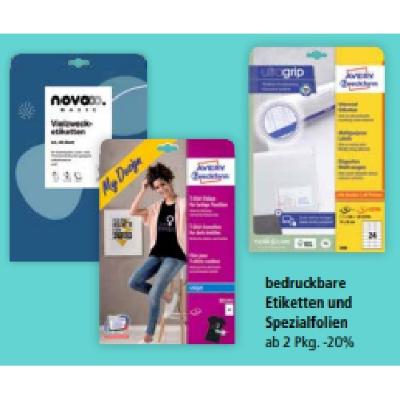 bedruckbare Etiketten und Spezialfolien ab 2 Pkg. -20% PAGRO & LIBRO