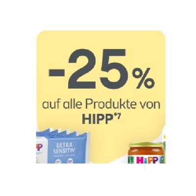 -25% auf alle Produkte von HIPP BIPA