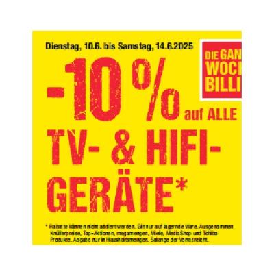 Promotion Bild von -10% auf ALLE TV- & HIFI-GERÄTE Maximarkt