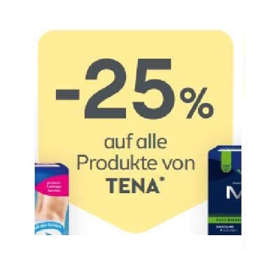 -25% auf alle Produkte von TENA BIPA