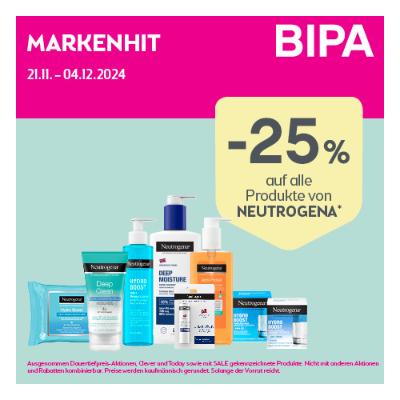 -25% auf alle Produkte von NEUTROGENA BIPA