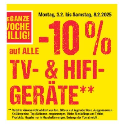Promotion Bild von -10% auf ALLE TV- & HIFI-GERÄTE Maximarkt