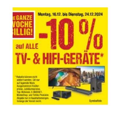 Promotion Bild von -10% auf ALLE TV- & HIFI-GERÄTE Maximarkt