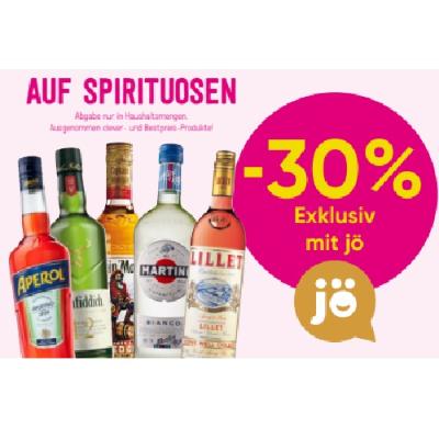 -30% Exklusiv mit jö AUF SPIRITUOSEN Sutterlüty