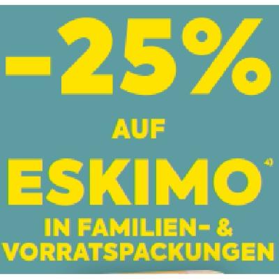 Promotion Bild von -25% AUF ESKIMO IN FAMILIEN- & VORRATSPACKUNGEN BILLA PLUS