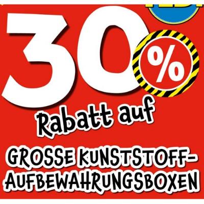 Promotion Bild von 30% Rabatt auf GROSSE KUNSTSTOFF-AUFBEWAHRUNGSBOXEN TEDi